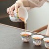 成艺珐琅彩功夫茶具琴瑟和鸣侧把壶茶具组 商品缩略图3
