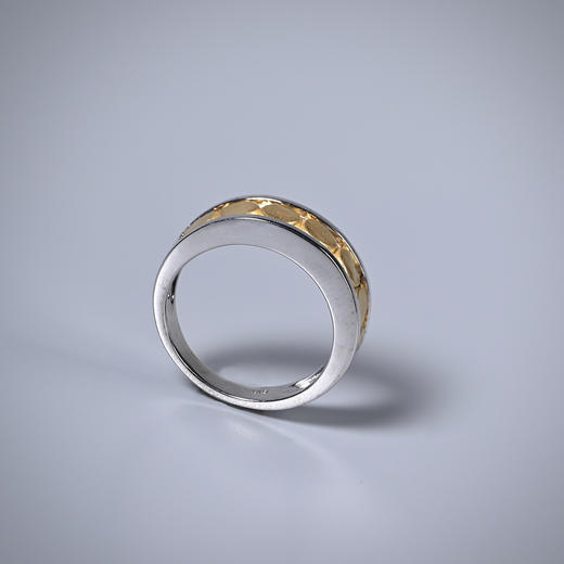 汉代盔甲金饰片白金指环 商品图4