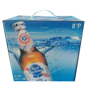 【19.9元/箱】蓝带8°啤酒500ml*6瓶（0501958）
