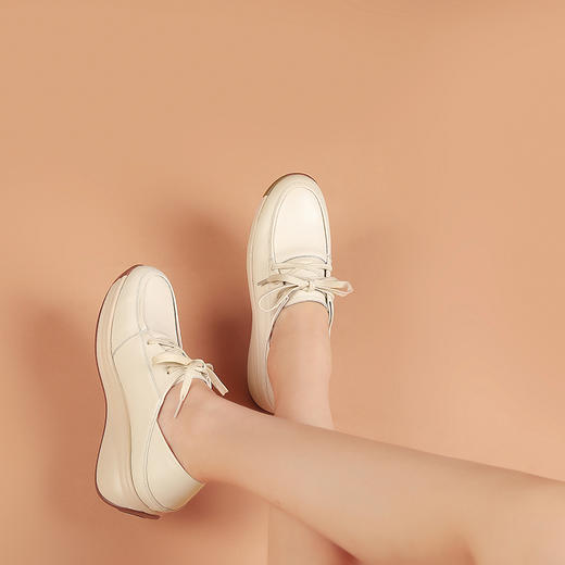 舒适百搭，休闲绑带真皮单鞋BZ-E65-15 商品图4