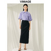 VIMAGE纬漫纪夏季新款时尚小众设计短款衬衫女上衣衬衣V1909519 商品缩略图1