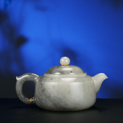 和田玉（青花）玉壶-圆棱壶（宋鸣放6626）250.40g 商品图1