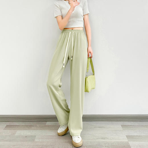 【pick“长”腿女！马卡龙西装裤】高腰垂顺，显瘦百搭，不挑身材，视觉增高！女春夏百搭显瘦阔腿裤薄款粉色直筒裤子★美物社 商品图4