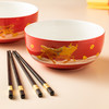 松发陶瓷牛转乾坤4头2人份碗2+合金筷2+利是封6 商品缩略图2