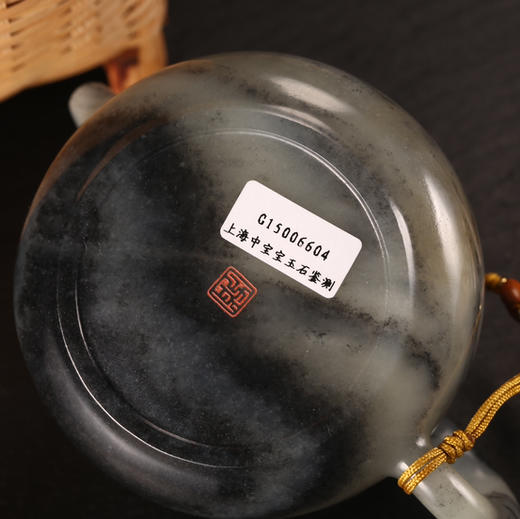 和田玉（青花）玉壶--圆壶（宋鸣放6604）147.09g 商品图5