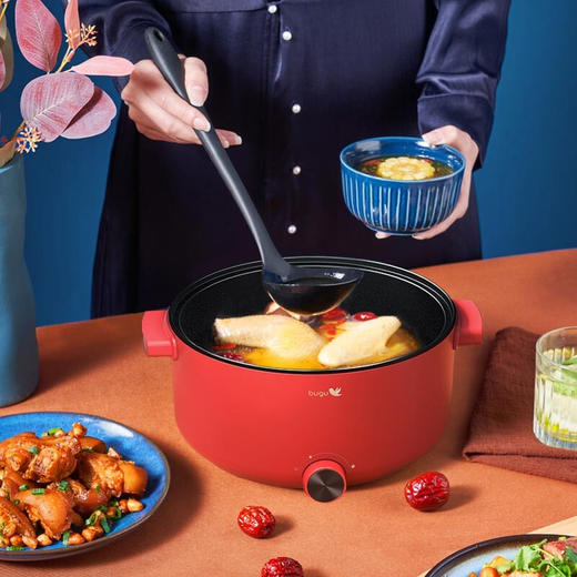 【分仓直发包邮】美的布谷电火锅5LBG-H50L（红/白） 商品图4