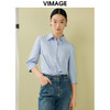 VIMAGE纬漫纪夏季新款百搭小众设计感短款衬衣衬衫V1909517 商品缩略图3