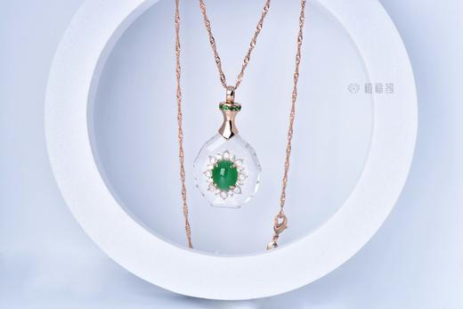 【莲开心喜】翡翠水晶挂坠   GZ12210072 商品图3