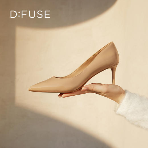 DFuse迪芙斯秋季新款漆皮尖头细跟高跟鞋OL职业单鞋DF31111114 商品图2