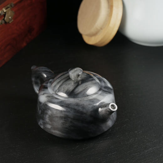 和田玉（青花）玉壶--圆棱壶（宋鸣放6611）188.315G 商品图5