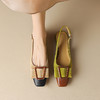 复古方头包头方扣，一字式后空凉鞋YF-D514-A23 商品缩略图6