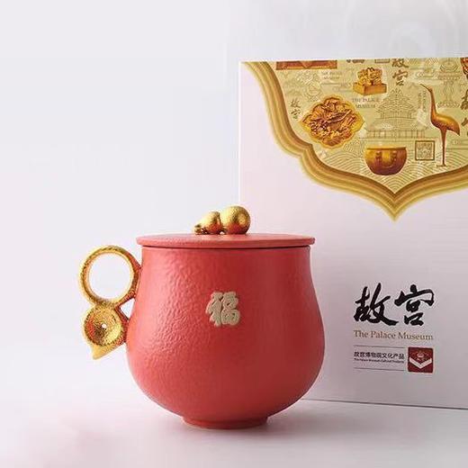 故宫 万仟堂 | 乾隆御笔福字杯福至办公杯鎏金企业定制商务礼 商品图1