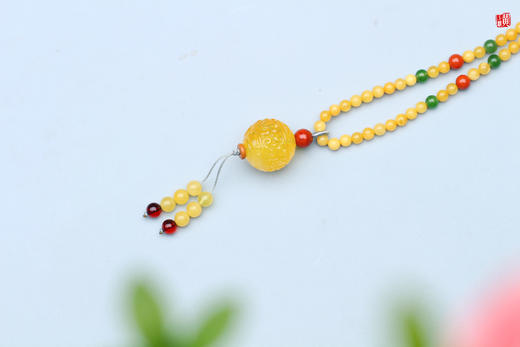 蜜蜡【回纹珠】项链 商品图0