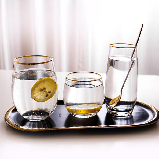 【好物推荐】大容量金边水晶玻璃杯INS思慕雪杯蛋形透明水杯 商品图2
