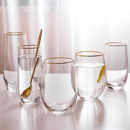 【好物推荐】大容量金边水晶玻璃杯INS思慕雪杯蛋形透明水杯 商品图1