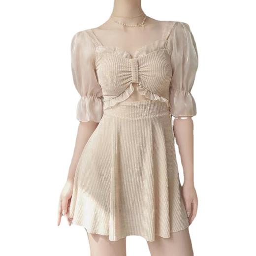 【泳衣女新款ins❗️巨美显身材】超仙韩国连体保守裙式遮肚显瘦学生度假泳装 商品图4