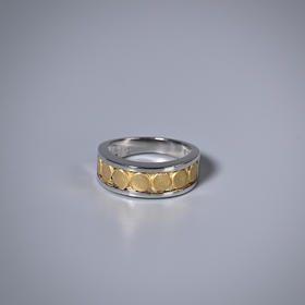 汉代盔甲金饰片白金指环