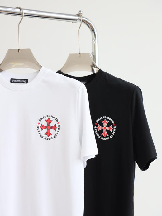 断码特清 梵文标立体印花  230g双纱情侣T恤 TX021 商品图1