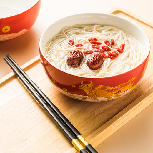 松发陶瓷牛转乾坤4头2人份碗2+合金筷2+利是封6 商品图6