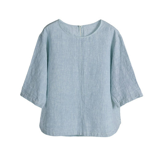 绽放183朵/纯色彩虹亚麻T恤 商品图4