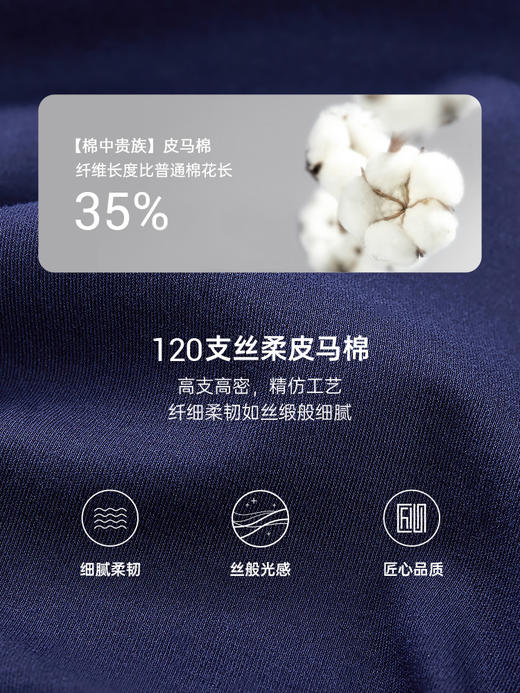 Threegun三枪【匠心系列-120支丝柔皮马棉】V领短袖男衫-22973A921 商品图5