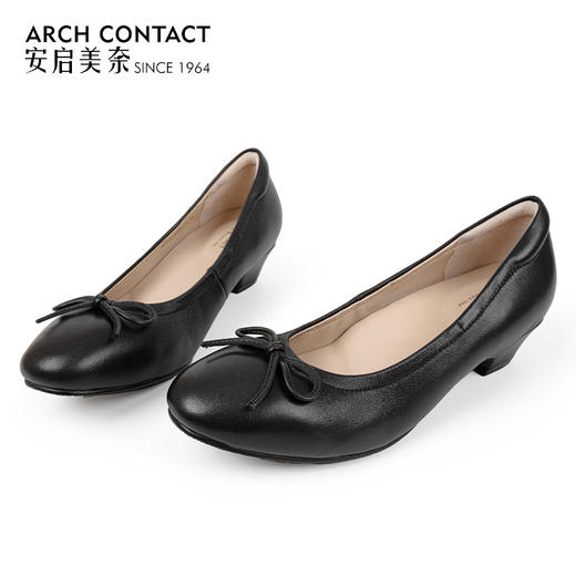 ARCHCONTACT安启美奈圆头舒适小蝴蝶结单鞋52711 商品图2