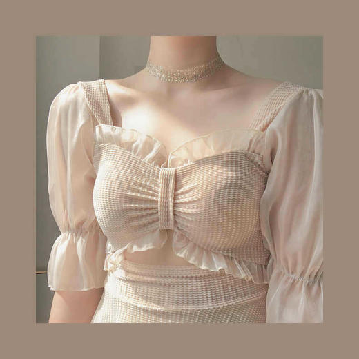 【泳衣女新款ins❗️巨美显身材】超仙韩国连体保守裙式遮肚显瘦学生度假泳装 商品图2