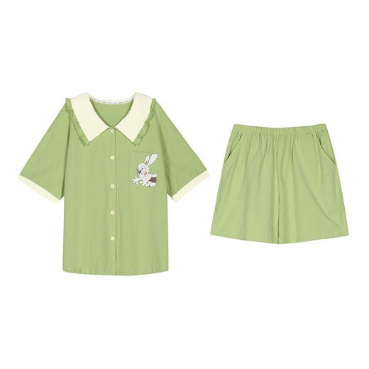 都市丽人32支棉质单面薄短袖家居服睡衣LH31C1 商品图4