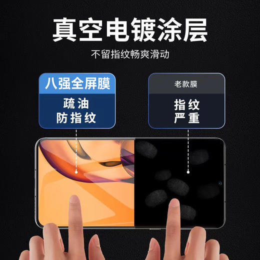 （vivo系列）八强膜防静电高铝全覆盖细边钢化膜 商品图2