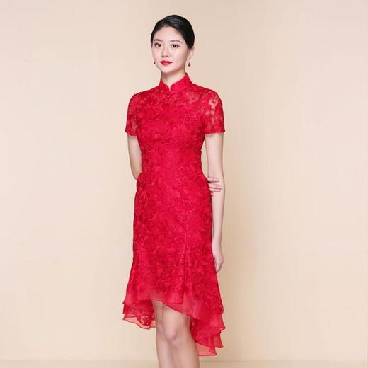 3楼 陶玉梅蕾丝礼服旗袍 商品图4