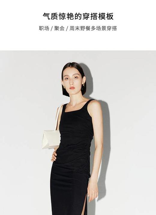 MM麦檬商场同款2023春夏新款纸片人法式吊带连衣裙女5E4190561S 商品图0