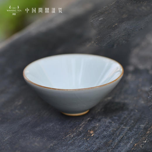 问鼎汝瓷鼎峰系列天青紫金釉经典款斗笠杯 商品图1