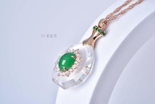 【莲开心喜】翡翠水晶挂坠   GZ12210072 商品图4