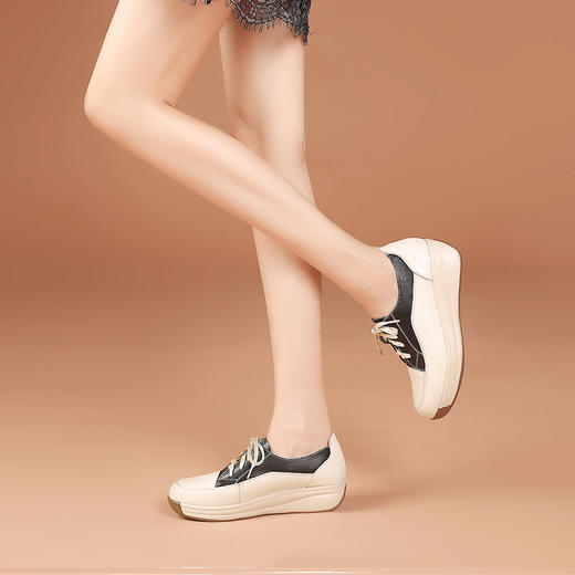 春季新款，时尚撞色真皮系带单鞋BZ-E65-12 商品图2