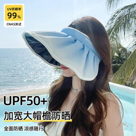 【sunnyuvcut 】加宽加大黑胶渐变防晒贝壳帽 AJMZ4423