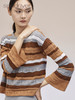喇叭袖彩条挑孔上衣 SJS95W040K 商品缩略图5