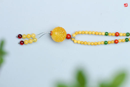 蜜蜡【回纹珠】项链 商品图1