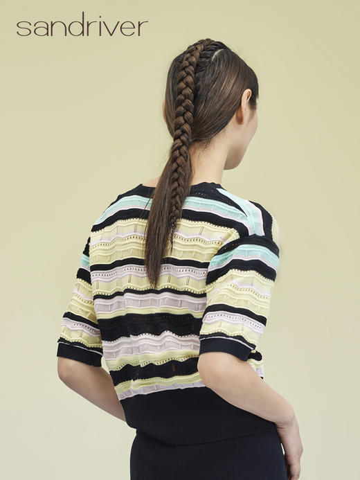 v领短袖套衫  SJS95W058K 商品图5