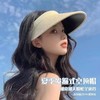 【潮流百搭！夏日遮阳帽】夏季网红同款时尚空顶防紫外线遮阳黑胶草帽大檐小标uv防晒帽女潮夏日 商品缩略图1