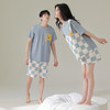 可人儿夏季情侣纯棉睡衣女韩版卡通休闲大码外穿短袖男家居服套装 商品缩略图4