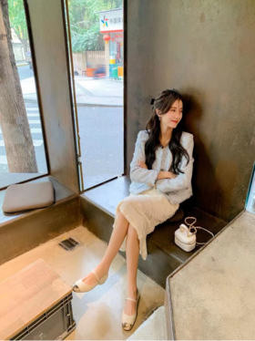 南茴NANHUI防踢头甜美气质风平底单鞋#8176-2  羊京绒鞋面，透气舒适，材质柔软细腻，防潮有质感