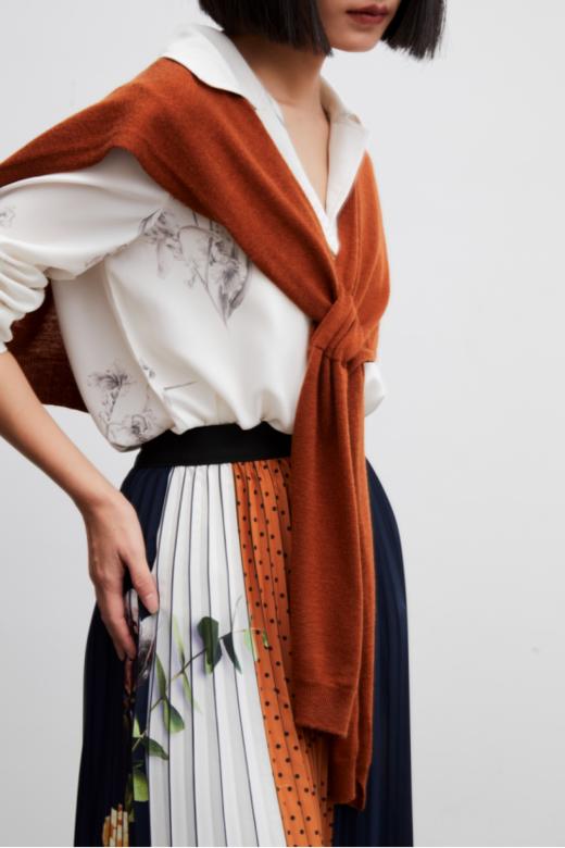 【品牌直发】GUNEFUU古那福气质半身褶皱裙❗️灵动飘逸的色彩 ，褶皱A字长裙显高显瘦还百搭！ 商品图13