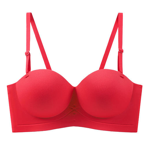 NJR8244半杯内衣女反重力小胸显大防下垂无痕无钢圈收副乳无肩带文胸 商品图6