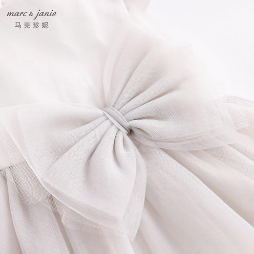 马克珍妮夏装新款裙子 女童蝴蝶结收腰网纱连衣裙230978 商品图4