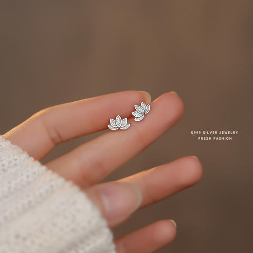 【森莲】S999银足银气质耳饰【YXS-E3082】 商品图2