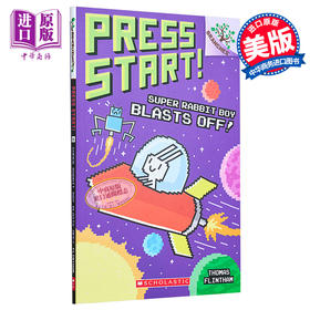 【中商原版】学乐大树系列 方块兔5 Press Start 5 Super Rabbit Boy Blasts Off! 儿童桥梁漫画图像小说 分级阅读 6-12岁510L