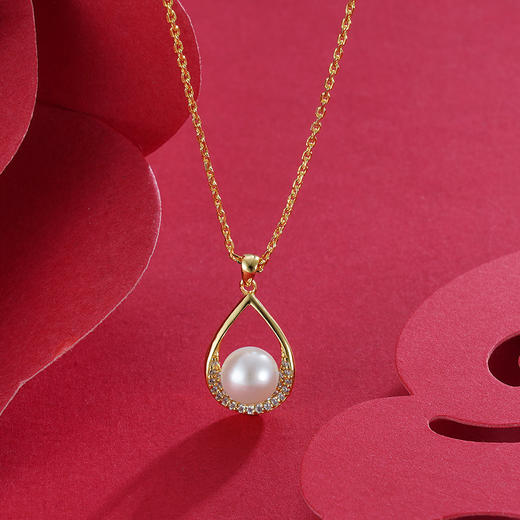 子佩集S925银珍珠套链【TM0556-XF】镀金项链2303 商品图2