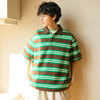 PRIMEE H/S Stripe Big Polo Sweater 珠地网眼廓形条纹POLO衫T恤 商品缩略图1