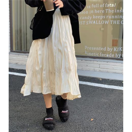 【瘦星人春日邂逅纱裙系列】仙女温柔网纱裙 遮胯显瘦洋气中长款高腰A字裙 商品图1