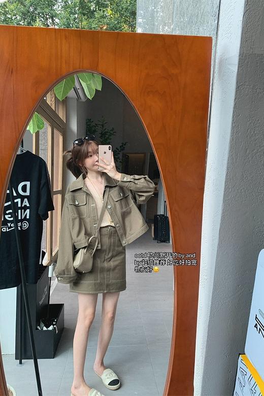 XS码数 金蘑菇菇 west village工装套/环保洗水 时髦甜酷工装短外套 商品图5